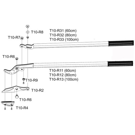 Ricambi troncarami VESCO T10 - Vendita SIFF Coltellerie Maniago