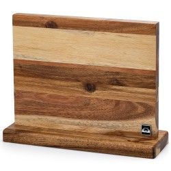 Ceppo portacoltelli vuoto DUE CIGNI - Acacia magnetico - Vendita