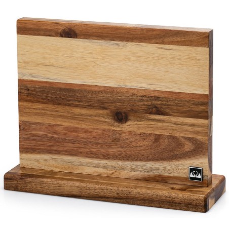 Ceppo portacoltelli vuoto DUE CIGNI - Acacia magnetico - Vendita