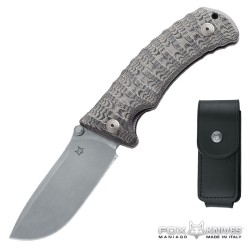 FOX PRO HUNTER coltello chiudibile micarta nera hdl - FOX Caccia