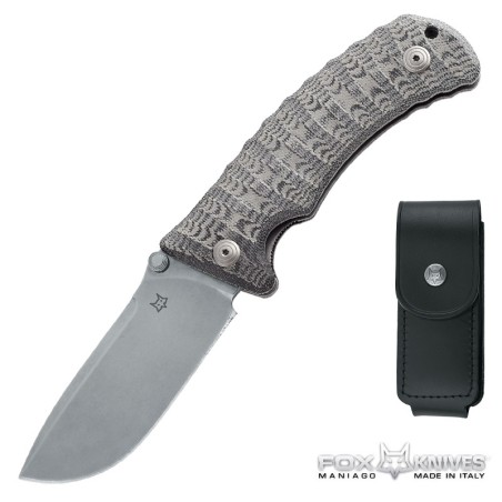 FOX PRO HUNTER coltello chiudibile micarta nera hdl - FOX Caccia