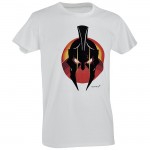 D.FIVE T-SHIRT teschio con elmo spartano nel petto