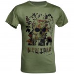 D.FIVE T-SHIRT con teschio e fiori nel petto