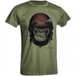 D.FIVE T-SHIRT scimmia con elmetto nel petto