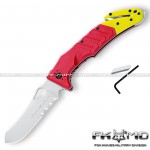 Coltello Rescue FOX FKMD ALSR 2 FORPRENE Rosso Giallo Lama Clip