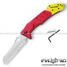 Coltello Rescue FOX FKMD ALSR 2 FORPRENE Rosso Giallo
