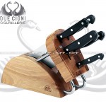 DUE CIGNI Ceppo coltelli cucina 5 Pezzi - pom hdl