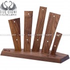 Ceppo portacoltelli vuoto DUE CIGNI SkyLine - Noce magnetico