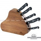 DUE CIGNI Ceppo coltelli cucina - pom hdl - Pezzi 5