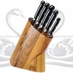 DUE CIGNI Ceppo coltelli forgiati cucina - Pezzi 5