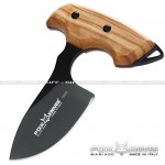 Coltello Caccia Fox lama fissa - manico olivo verticale