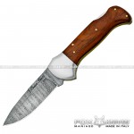 Coltello Damasco FOX ORESTE FRATI COLLECTION manico Cocobolo