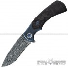 40° Anniversary Knife FOX Damasco chiudibile - Fibra di carbonio Hdl