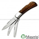 Coltello caccia Maserin chiudibile 3 usi - Noce 126-3LG