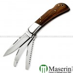 Coltello caccia Maserin chiudibile 3 usi - Noce 126-3LG
