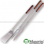 Set Barbecue professionale e fodero pelle