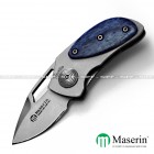 Coltello Maserin TURTLE Osso di Giraffa blu
