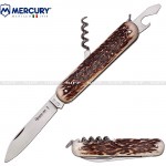Coltello Multiuso Mercury 3 Utensili - manico Cervo