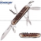 Coltello Multiuso Mercury 7 Utensili - manico Cervo