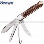Mercury Coltello Multiuso Caccia 4 Utensili manico Cervo